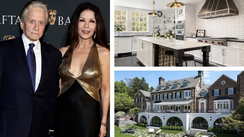 Michael Douglas and Catherine Zeta-Jones and Their 1929 Hudson River Home