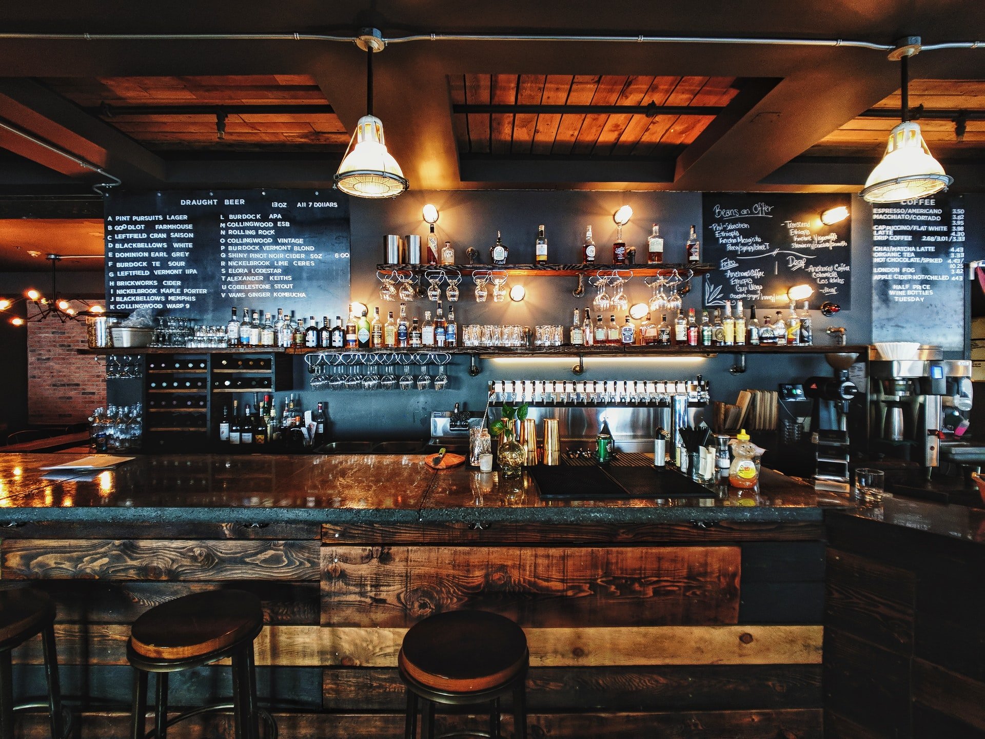 restaurant with warm hue.