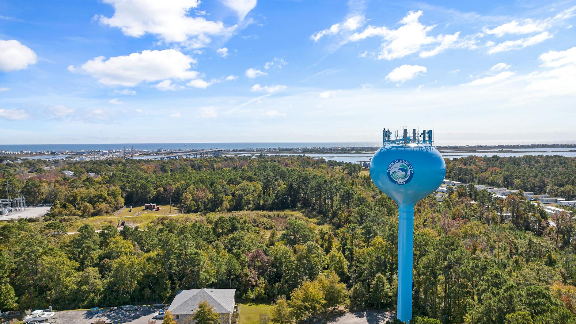 water tower in surf city united states